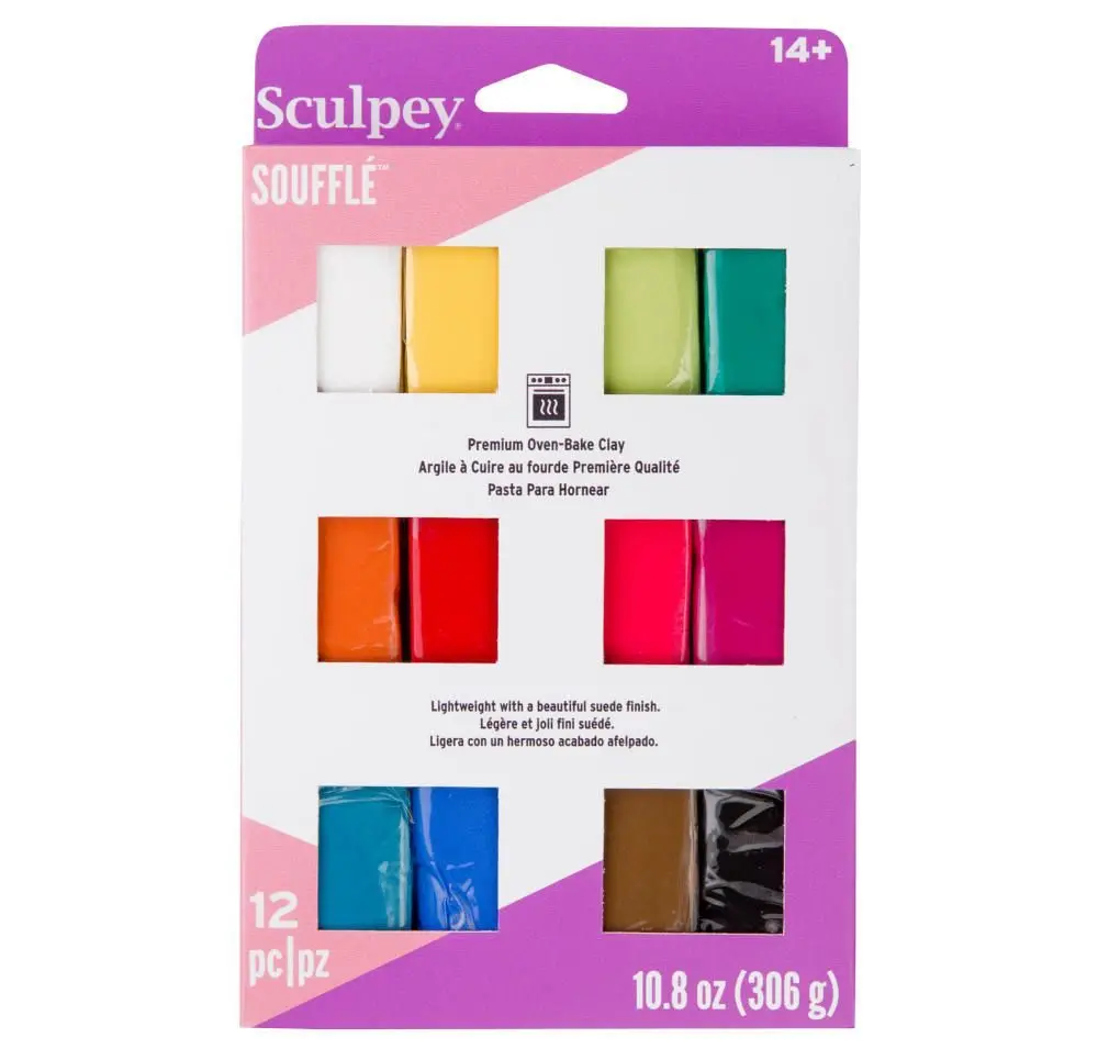 Sculpey SOUFFLÉ sada 12ks základní barvy - 3 sady