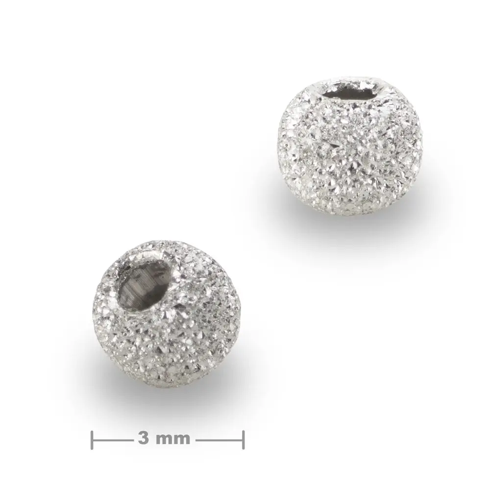Stříbrný korálek stardust 3 mm -