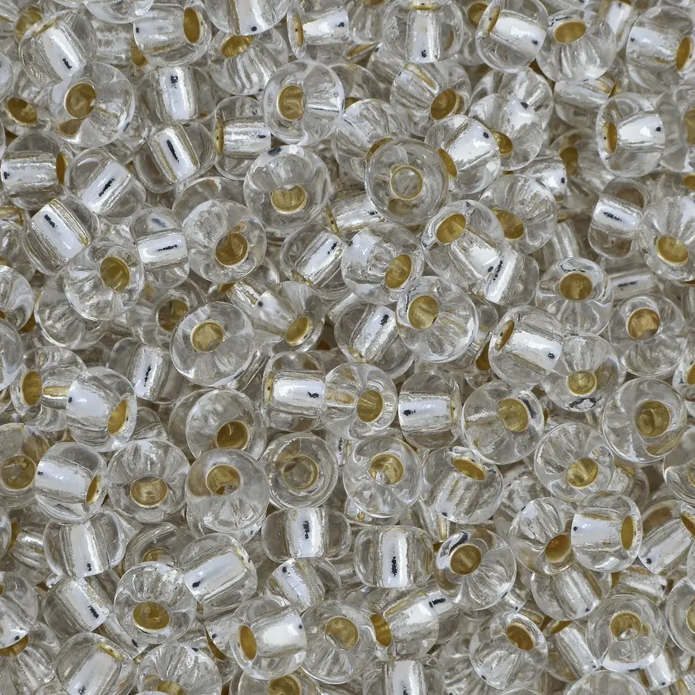 PRECIOSA ORNELA Rokajlové korálky - PRECIOSA rokajl 8/0 stříbrný průtah (78102) č. 101 - 100 g