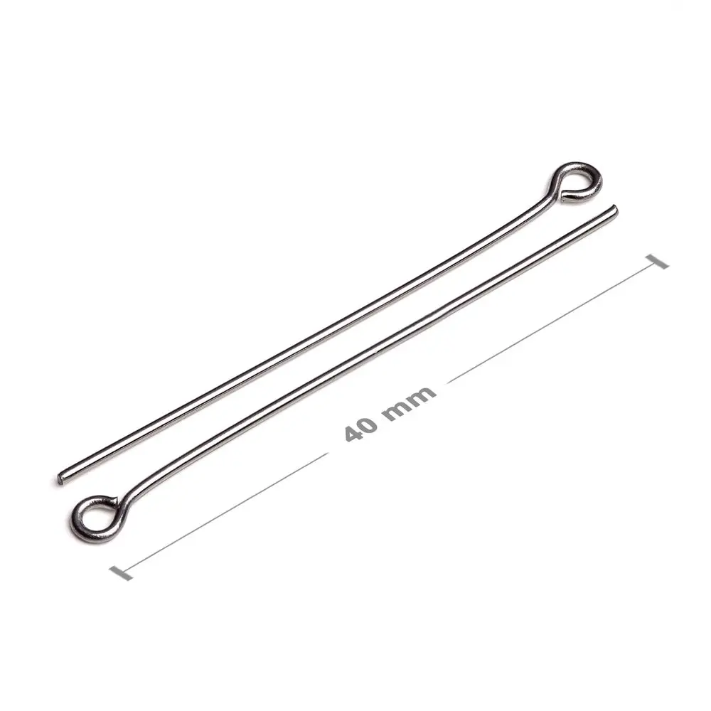 Ketlovací očkové jehly z chirurgické oceli 316L 40 mm -