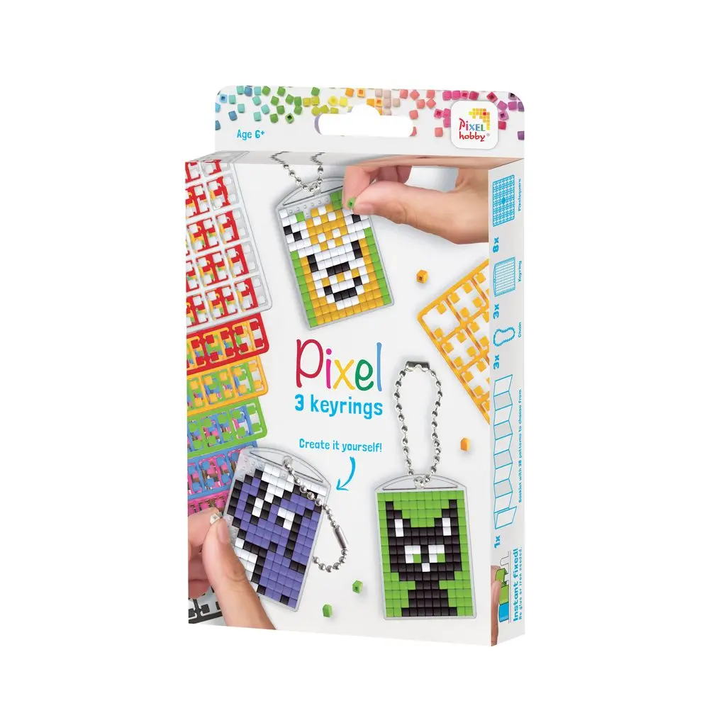 Pixelhobby Sada Pixel klíčenky zvířátka 3ks - 1 sada