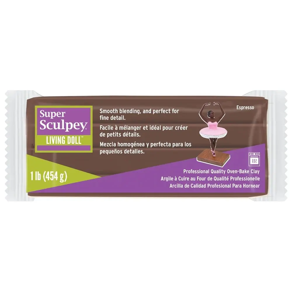 Sculpey Super 454 g Living Doll Espresso -