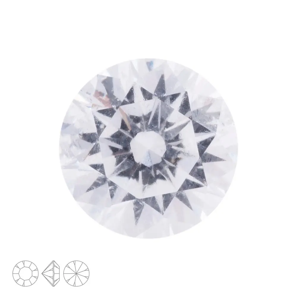 PRECIOSA Kubický zirkon kulatý 3mm Crystal - 4 ks