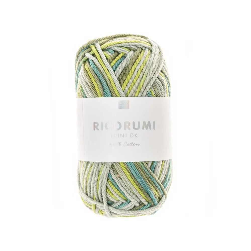 Rico Design Háčkovací příze Ricorumi Print odstín 005 zelený mix - 3 ks