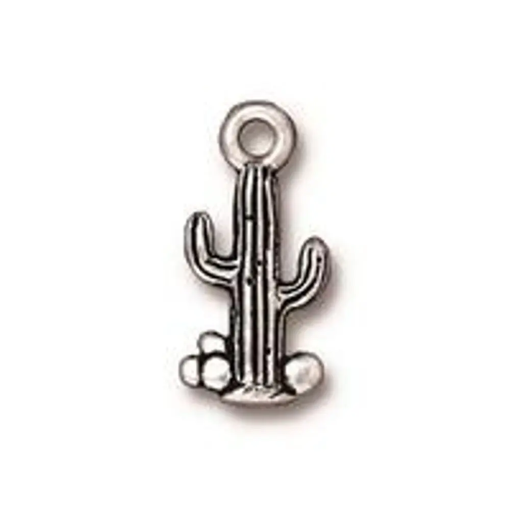 TierraCast přívěsek Saguaro Cactus starostříbrný - 5 ks