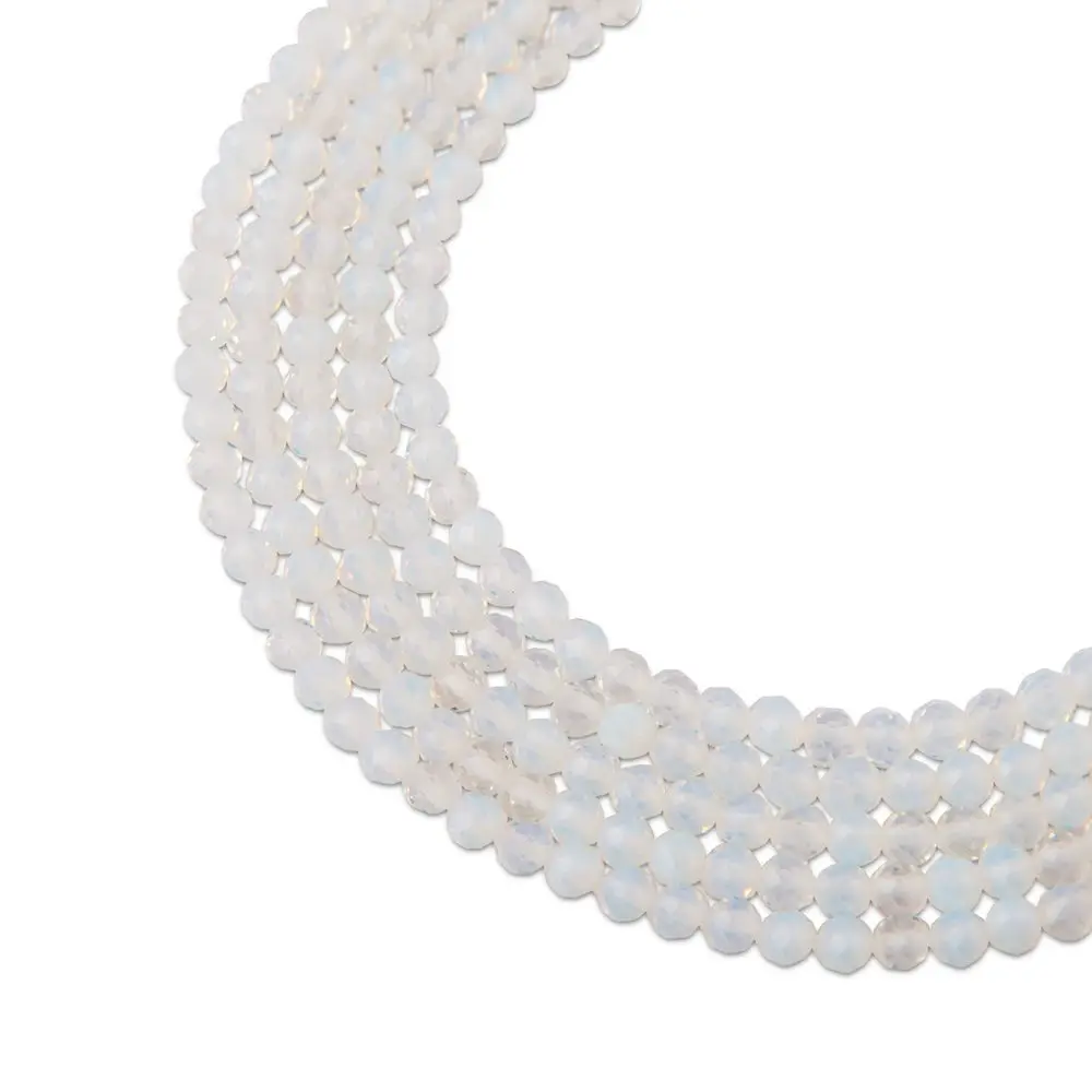 Korálky z minerálu Opalit 3 mm broušené - 54 cm