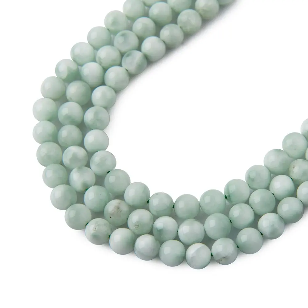 Korálky z minerálu Zelený Larimar 4 mm - 15 ks