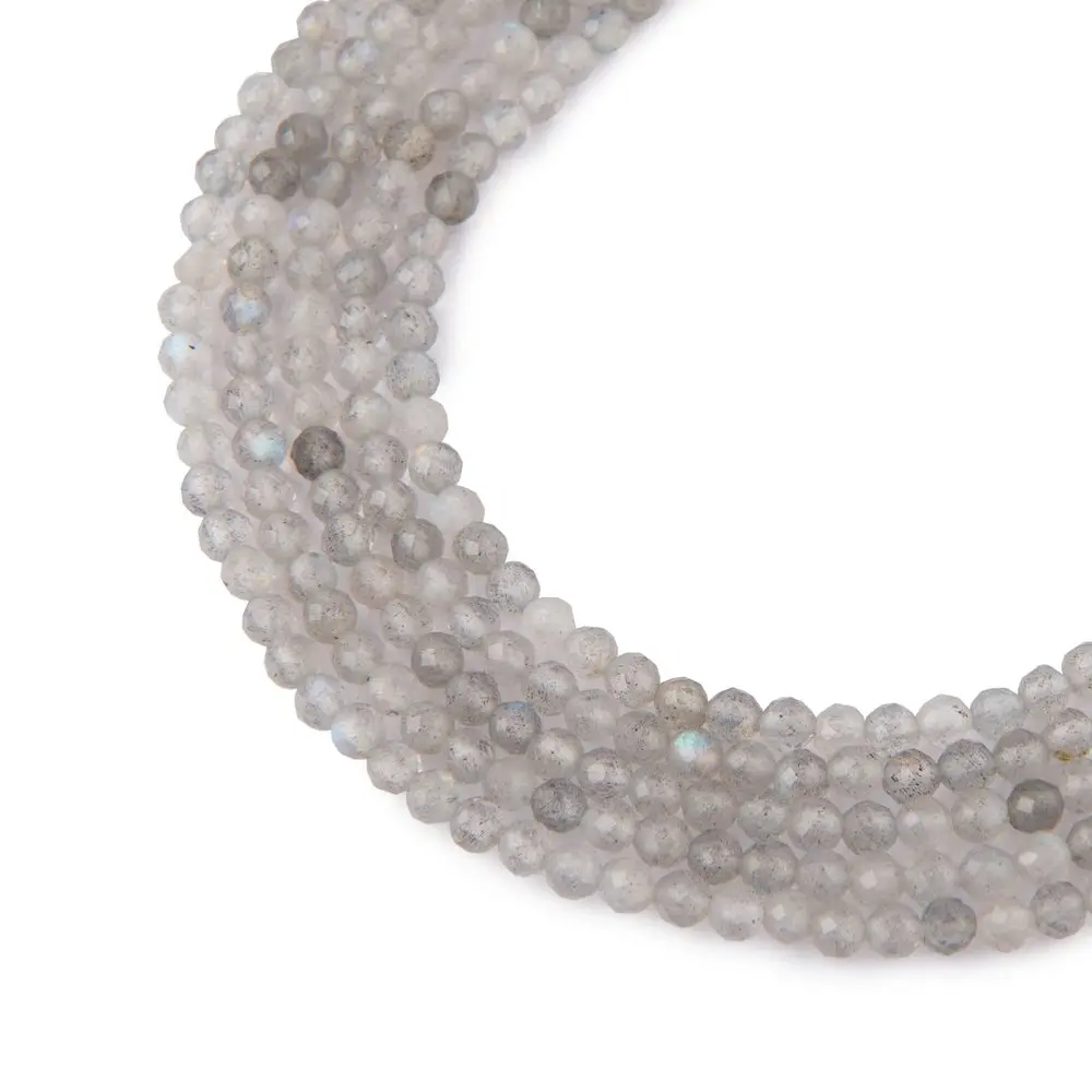 Korálky z minerálu Labradorit AAA 3 mm broušené - 18 cm
