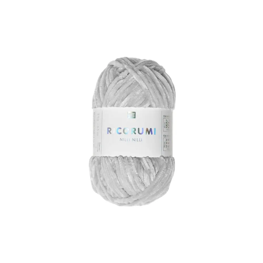 Rico Design Žinylková příze Ricorumi Nilli Nilli odstín 025 šedostříbrná - 3 ks