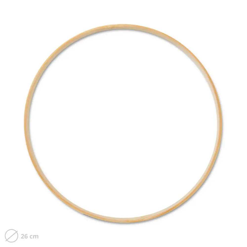 Dřevěný kruh na macramé 26cm - 3 ks