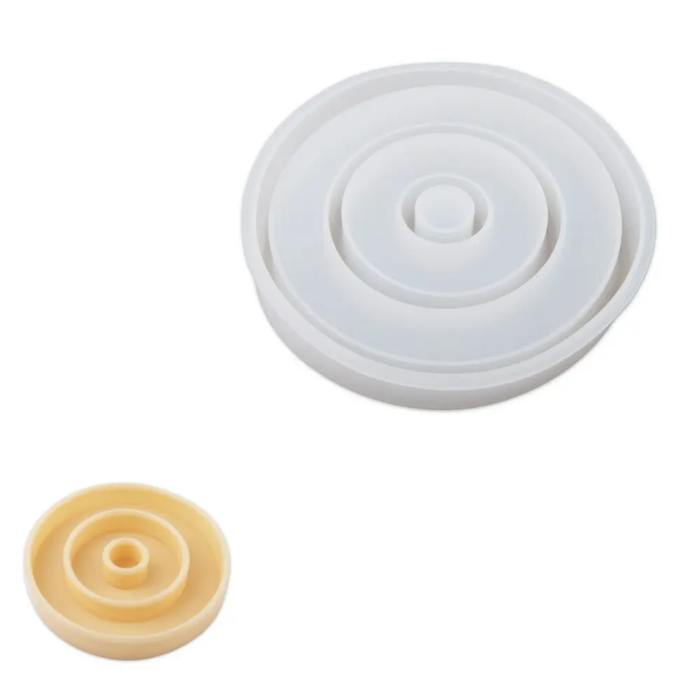 Manumi Silikonová forma na stojan pro 1 svíčku kruhová ⌀140x30mm -
