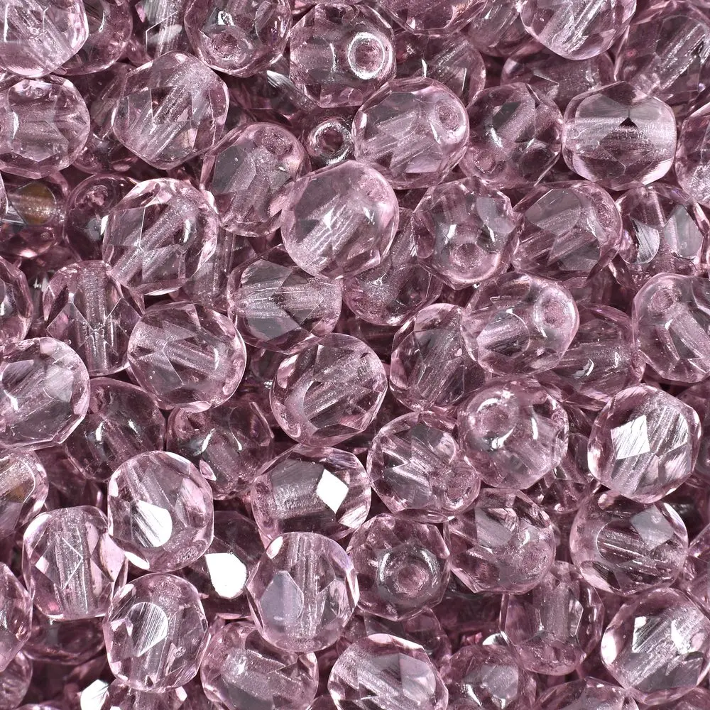 Manumi české broušené korálky 6 mm Light Amethyst - 150 ks