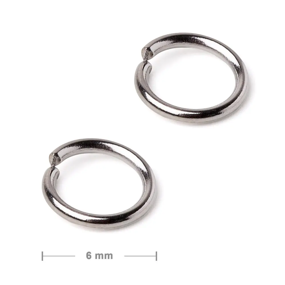 Spojovací kroužek z chirurgické oceli 316L 6 mm - 200 ks