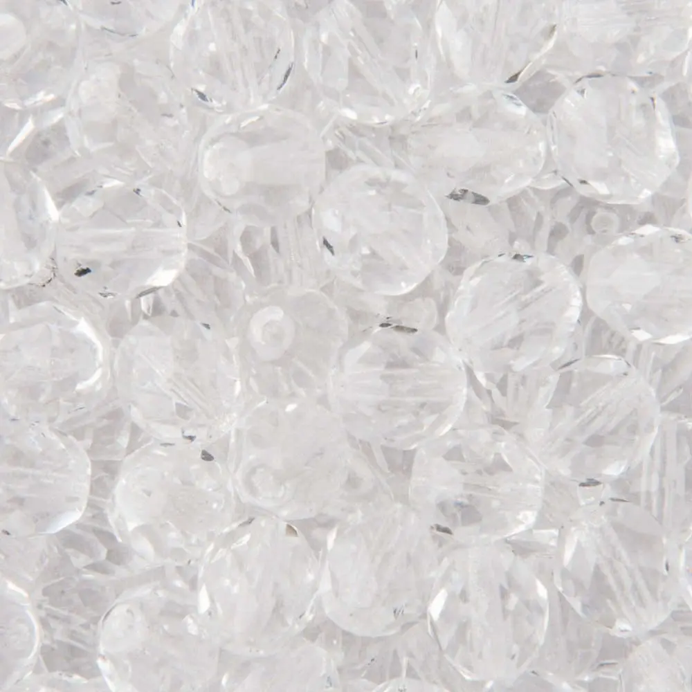 Manumi české broušené korálky 8 mm Crystal - 22 ks
