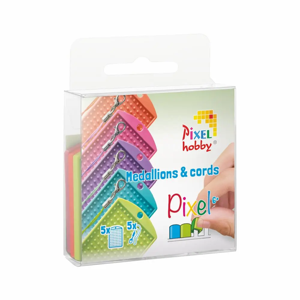 Pixelhobby Pixel 5 náhradních klíčenek se šňůrkami v pestrých barvách -
