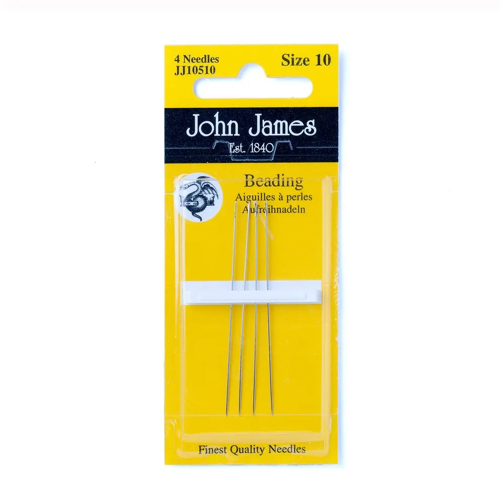 Jehly na korálky John James velikost 10 4ks - 1 ks