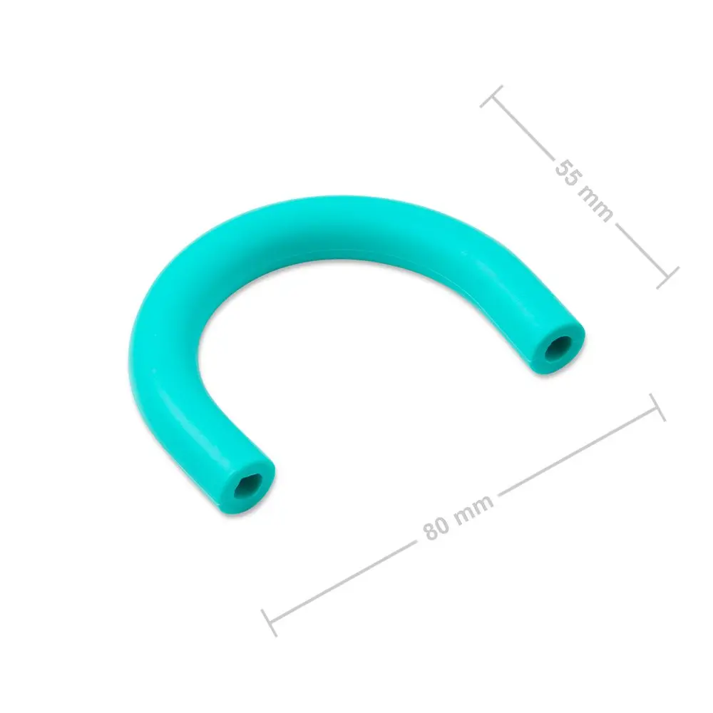 Silikonové kousátko ve tvaru U Turquoise - 1 ks