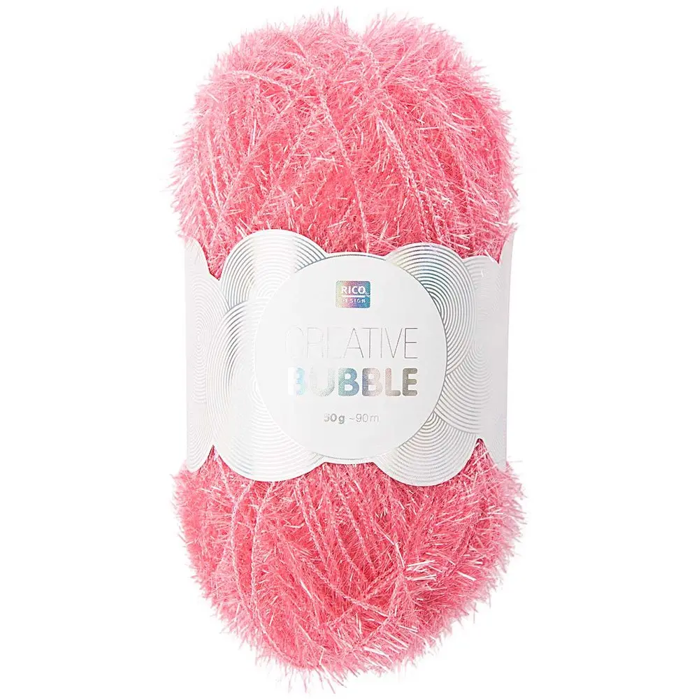 Rico design háčkovací příze na výrobu žínek Creative Bubble odstín 004 fuchsiová - 1 ks