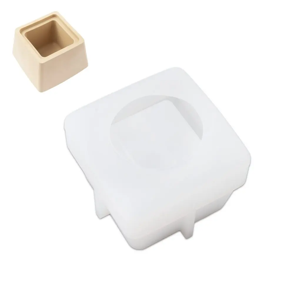 Manumi Silikonová forma na odlévání kreativní hmoty obal svíčky kvádr 81x81x64mm -