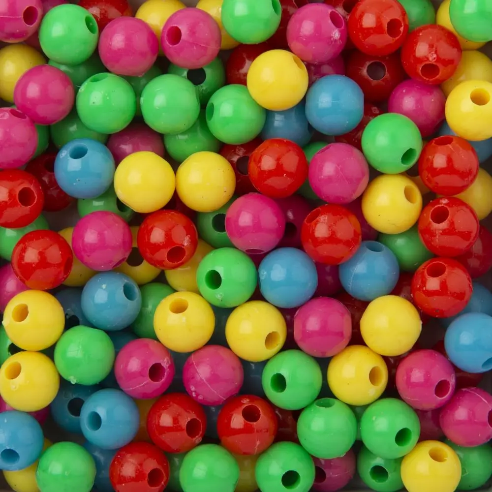 Manumi plastové korálky mix barevných kuliček 10 mm - 500 g
