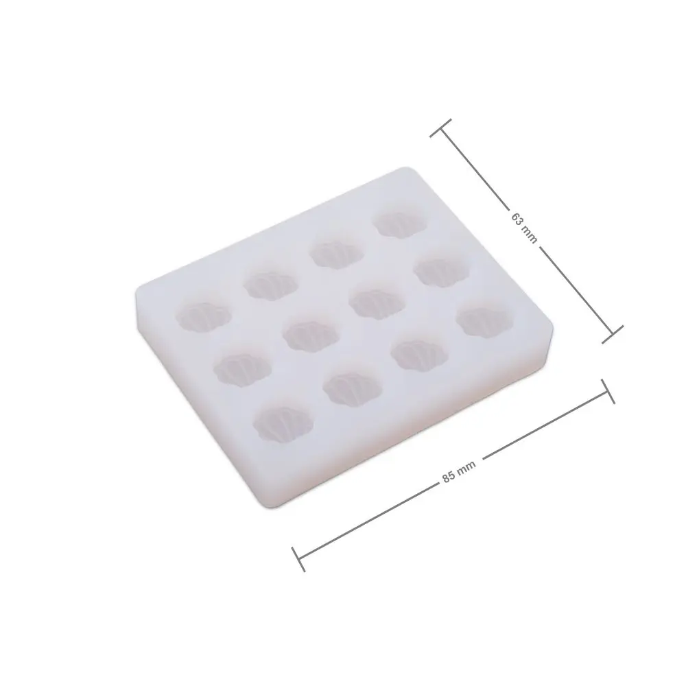 Manumi silikonová forma na odlévání kreativní hmoty 85 x 63 x 15 mm mušličky - 3 ks