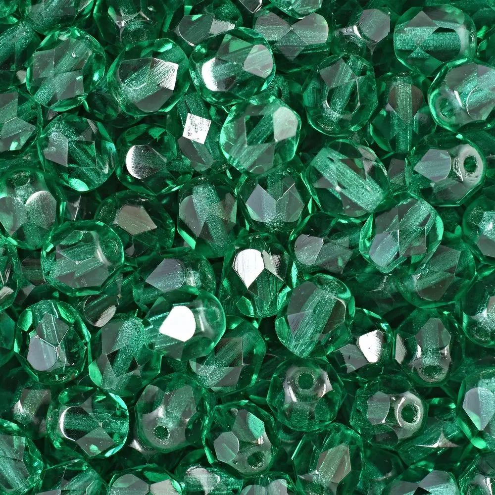 Manumi české broušené korálky 6 mm Emerald - 150 ks