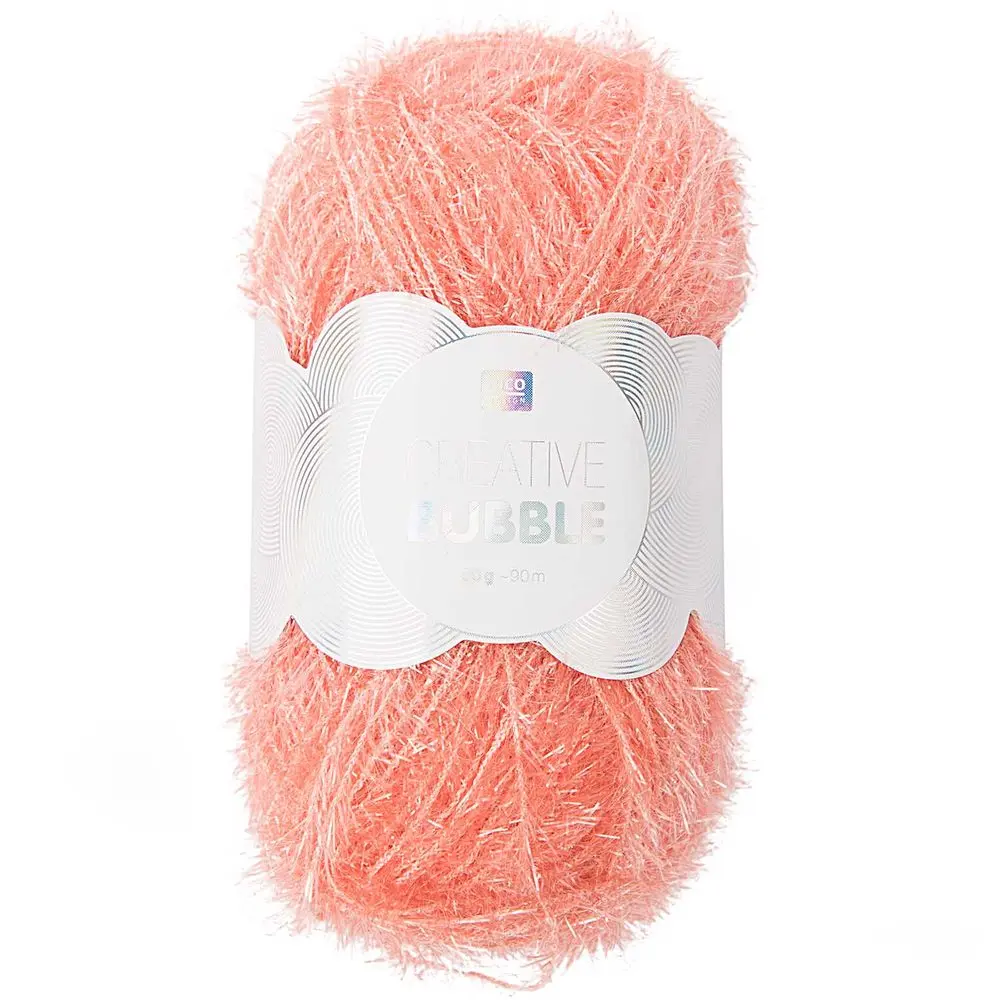 Rico design háčkovací příze na výrobu žínek Creative Bubble odstín 005 melounová - 3 ks