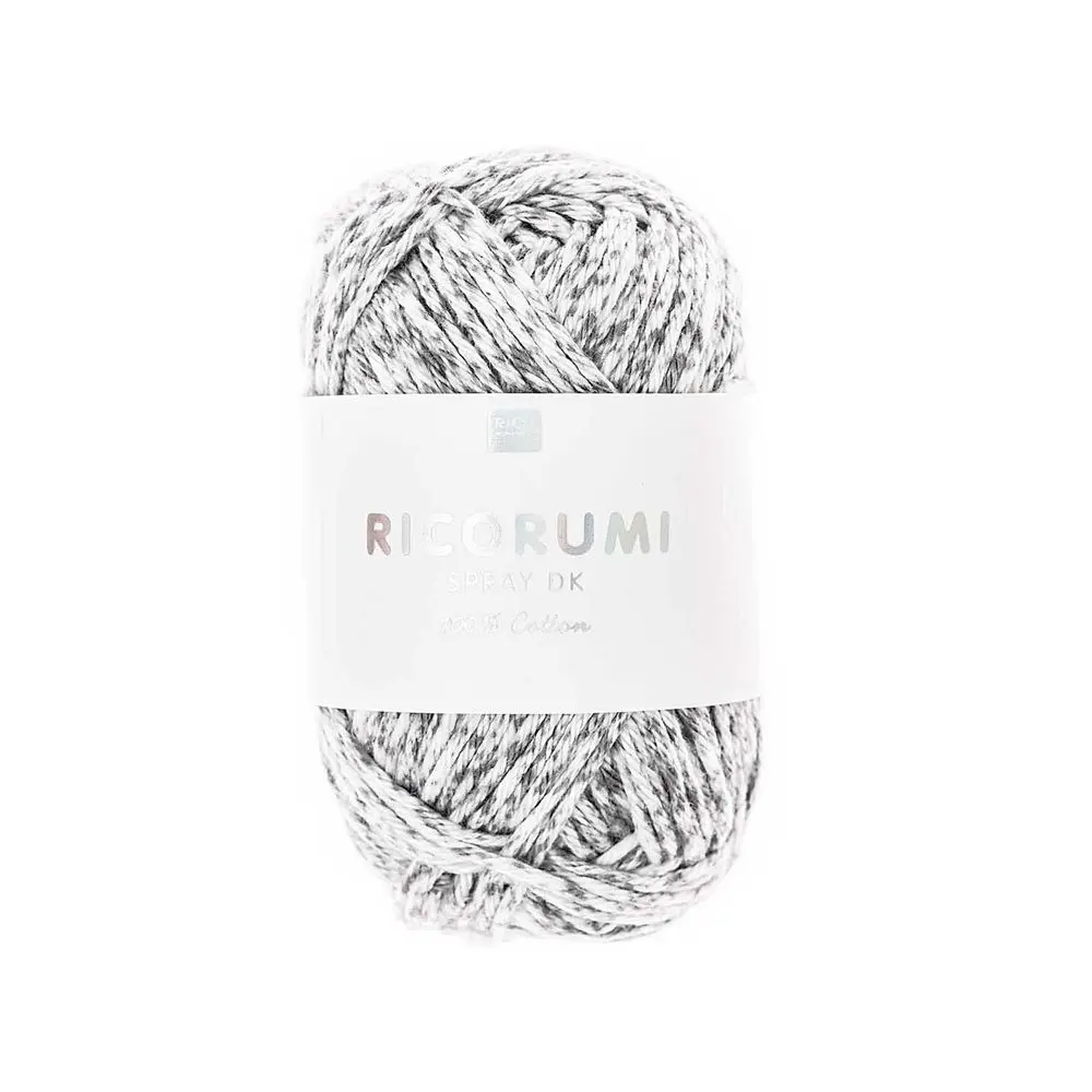 Rico Design Háčkovací příze Ricorumi Spray odstín 010 šedá - 1 ks