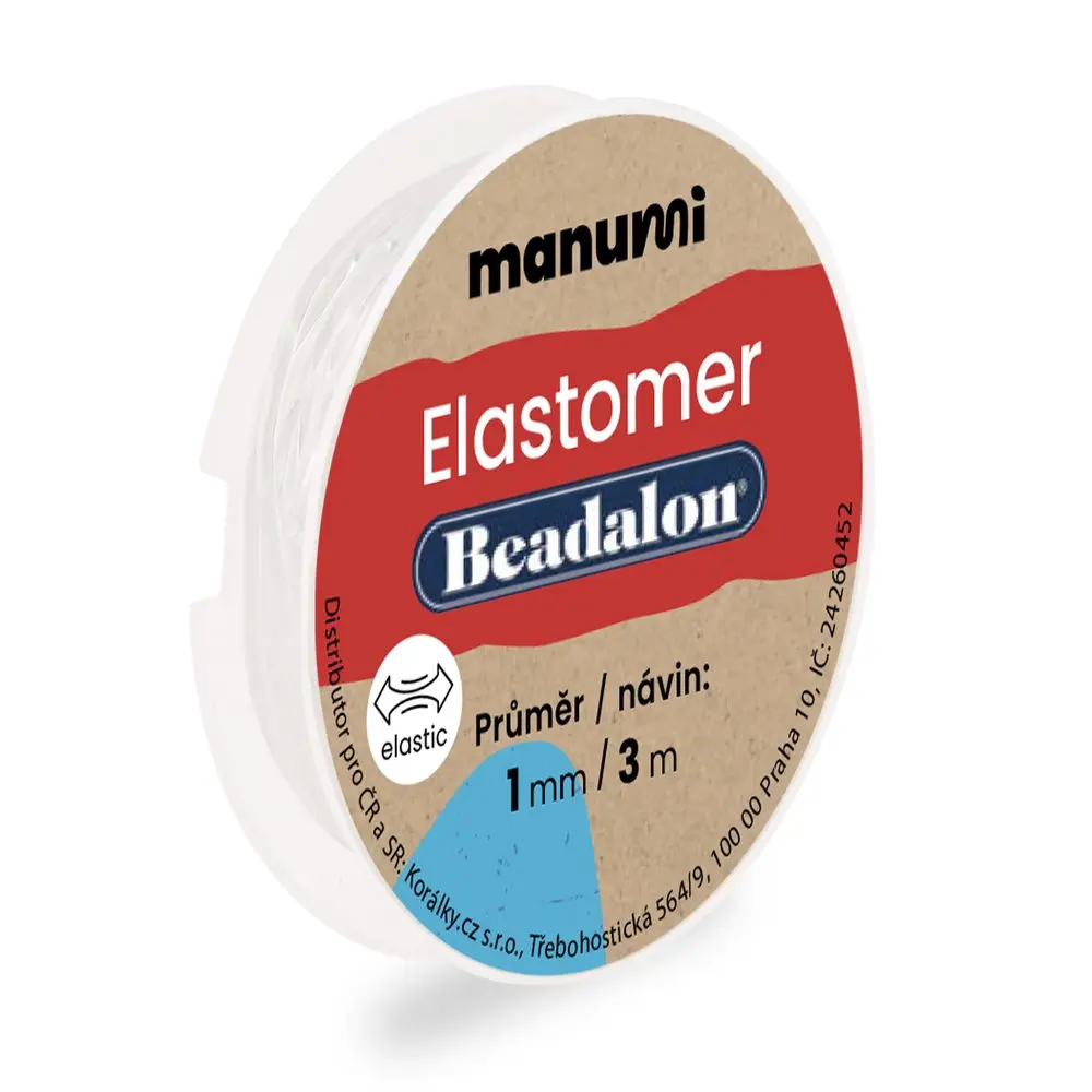 Beadalon elastomer 1 mm/3m - 1 ks