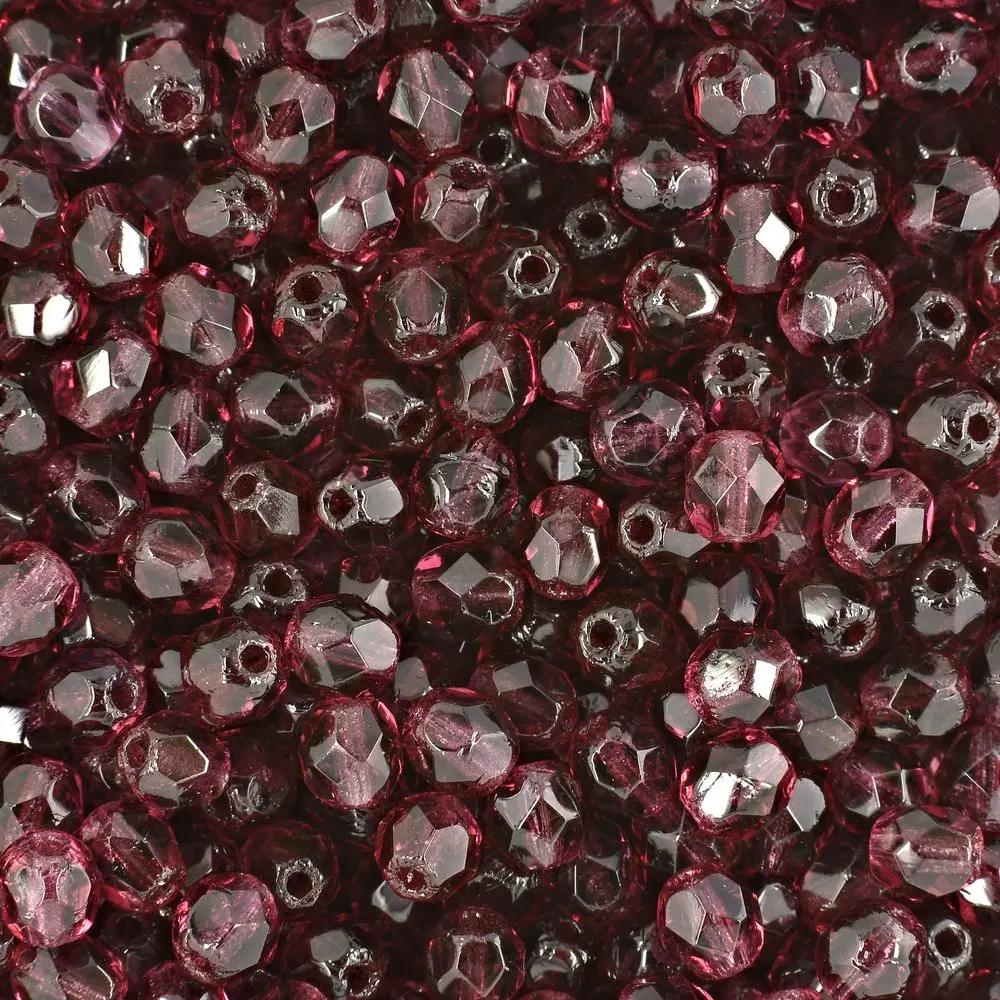 Manumi české broušené korálky 4 mm Fuchsia - 225 ks