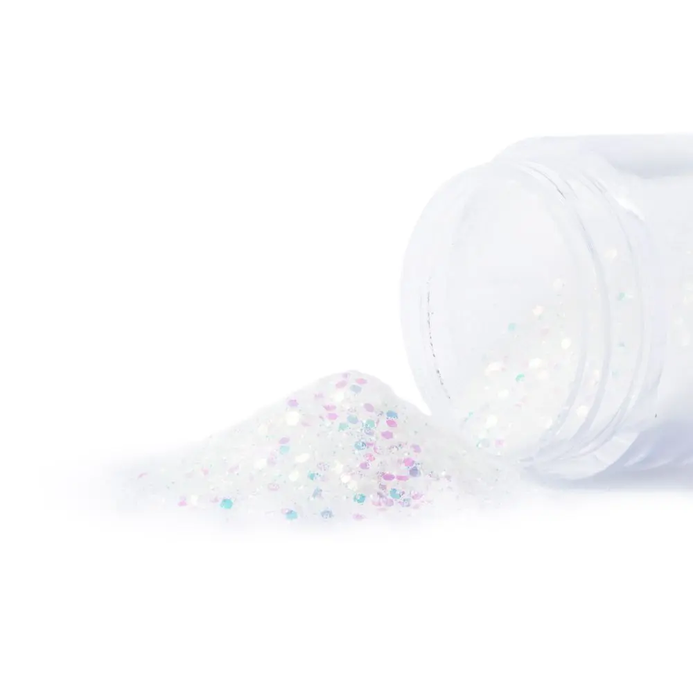 Glitter třpytky 5g bílé -