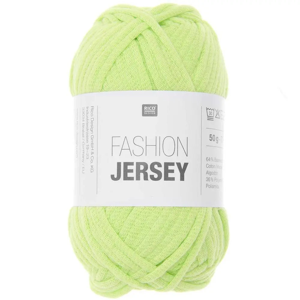Rico design háčkovací šňůra Fashion Jersey odstín 026 světle zelená -