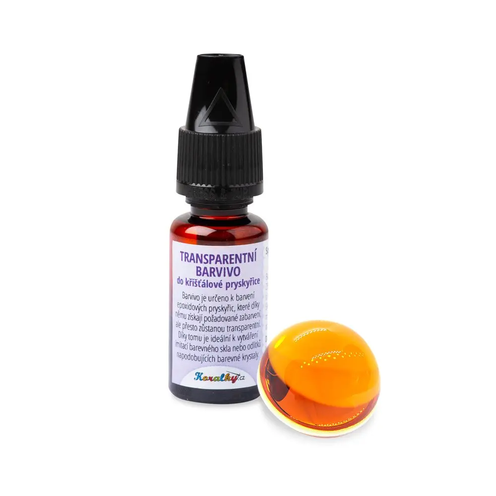 Manumi Transparentní NANO barvivo do křišťálové pryskyřice tmavě žluté 5ml - 5 ks - 5 ks
