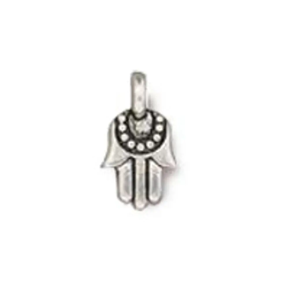 TierraCast přívěsek Mini Hamsa starostříbrný - 1 ks