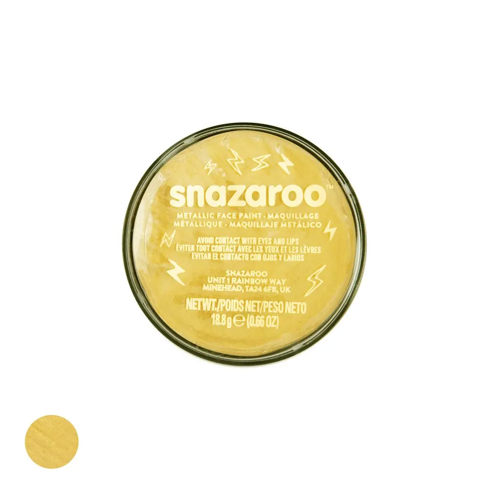 Snazaroo barva na obličej metalická v barvě zlata 18ml -