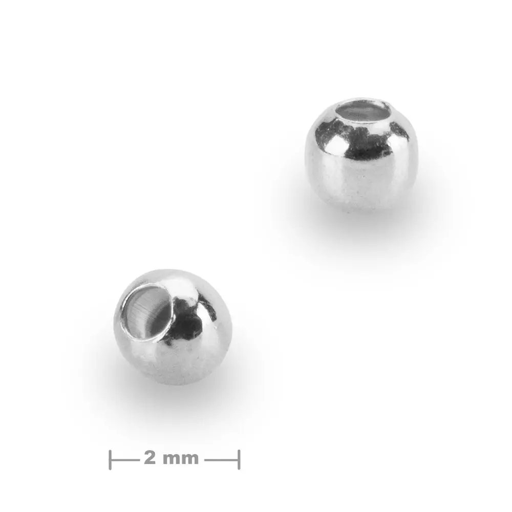 Stříbrný korálek 2 mm -