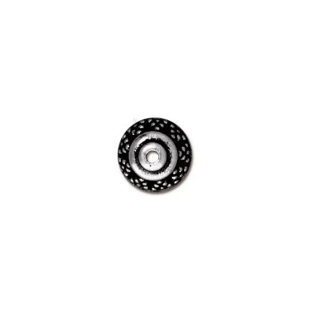 TierraCast kaplík Bali 8 mm starostříbrný - 2 ks