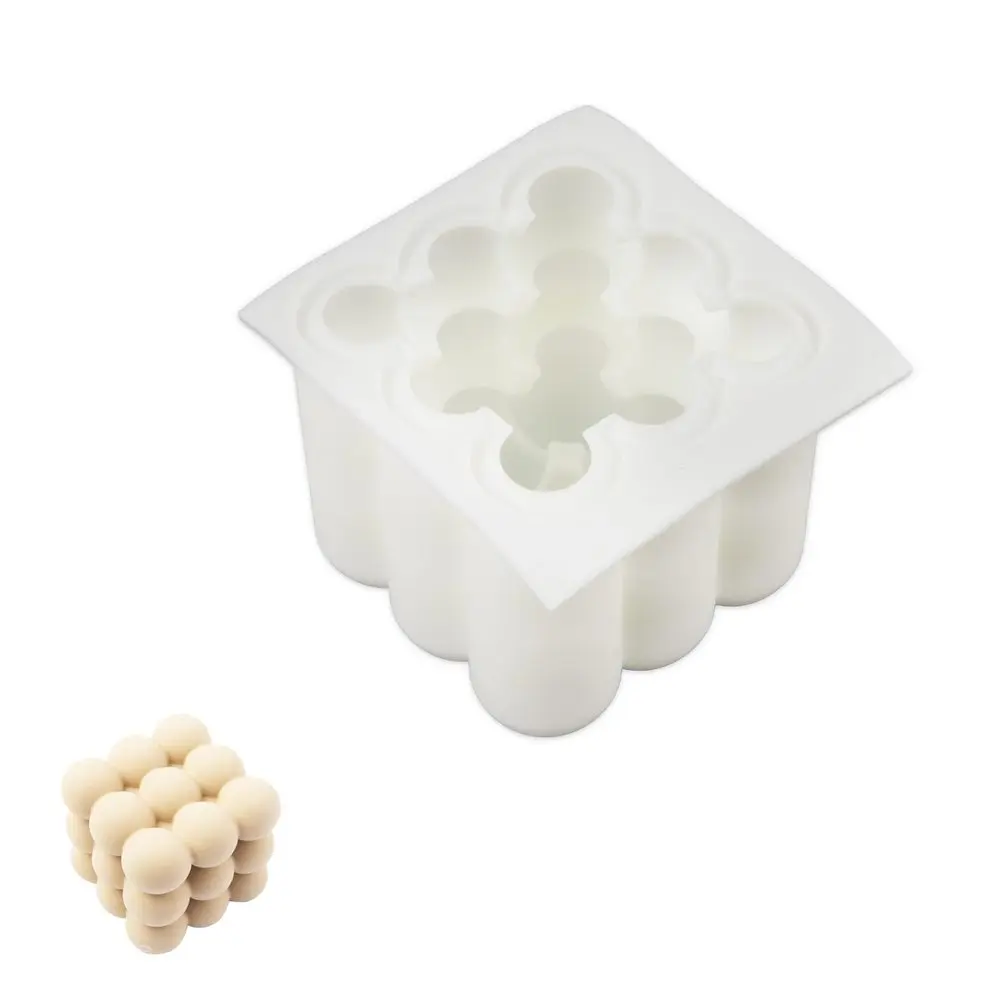 Manumi Silikonová forma na odlévání kreativní hmoty kuličková krychle 60 mm - 1 ks