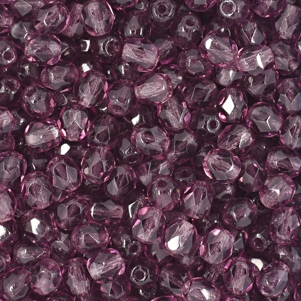 Manumi české broušené korálky 4 mm Amethyst - 225 ks