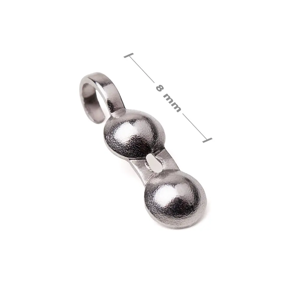 Bižuterní kalota s otevřeným okem z chirurgické oceli 316L 8x4 mm - 60 ks