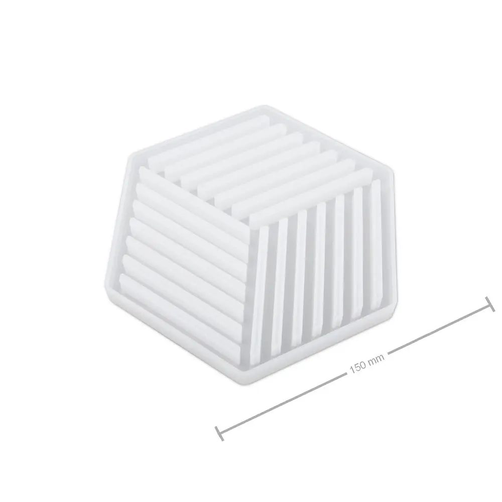 Manumi Silikonová forma na odlévání kreativní hmoty podložka se vzorem linky - 1 ks