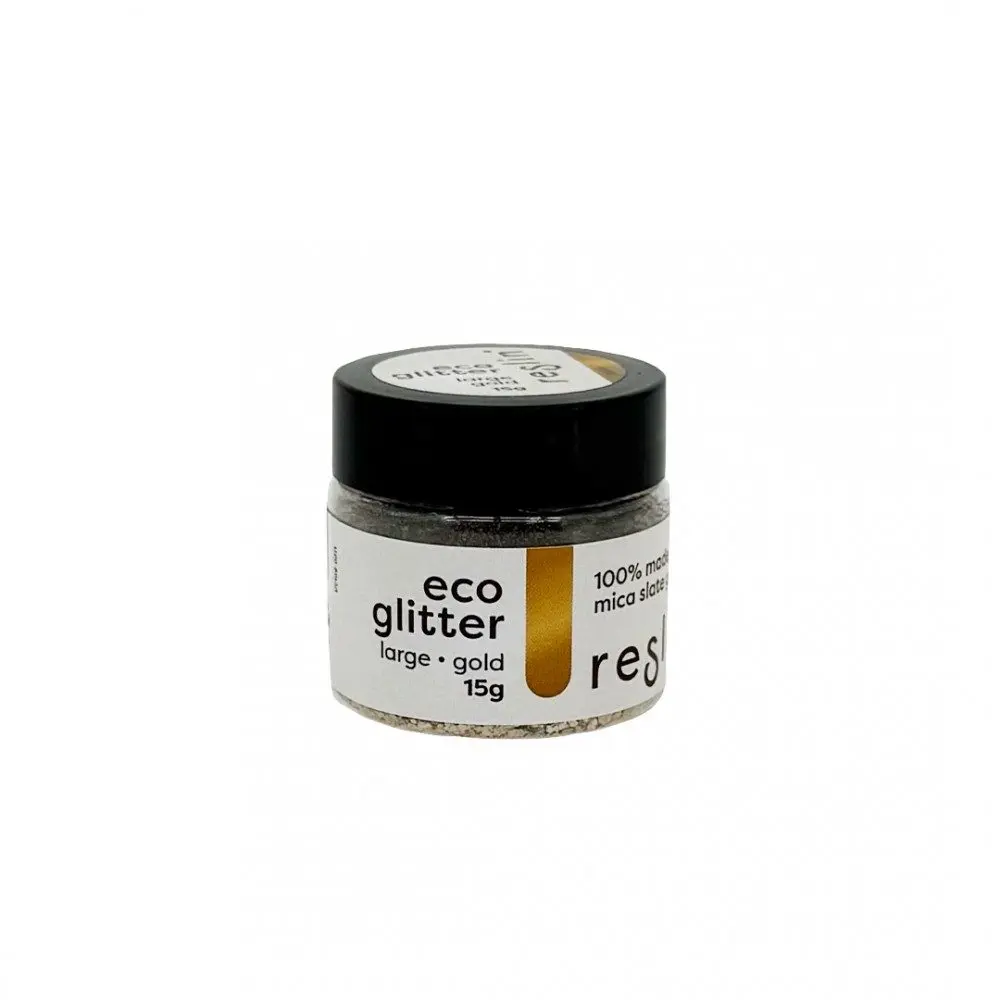 Reslin® Reslin eco glitry do ekologické pryskyřice 15 g vel. L v barvě zlata - 3 ks