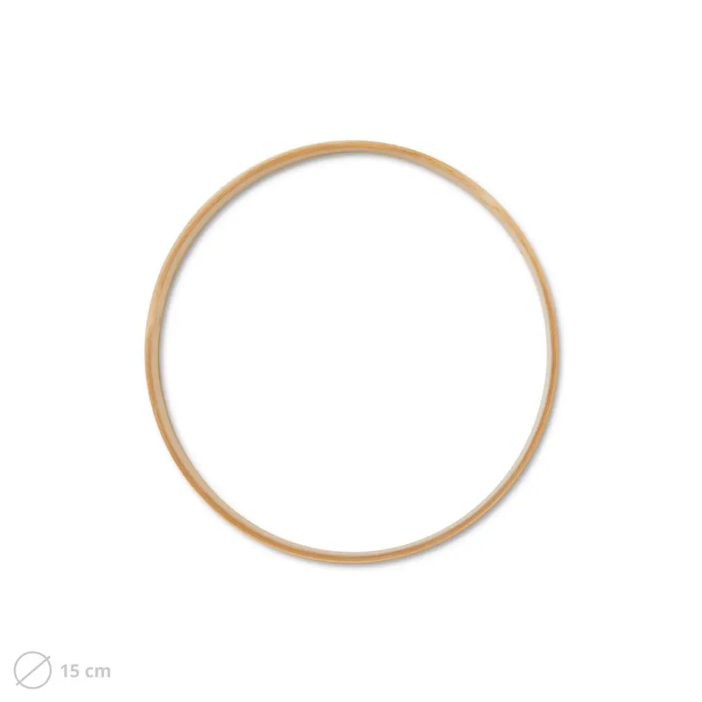Dřevěný kruh na macramé 15cm - 1 ks