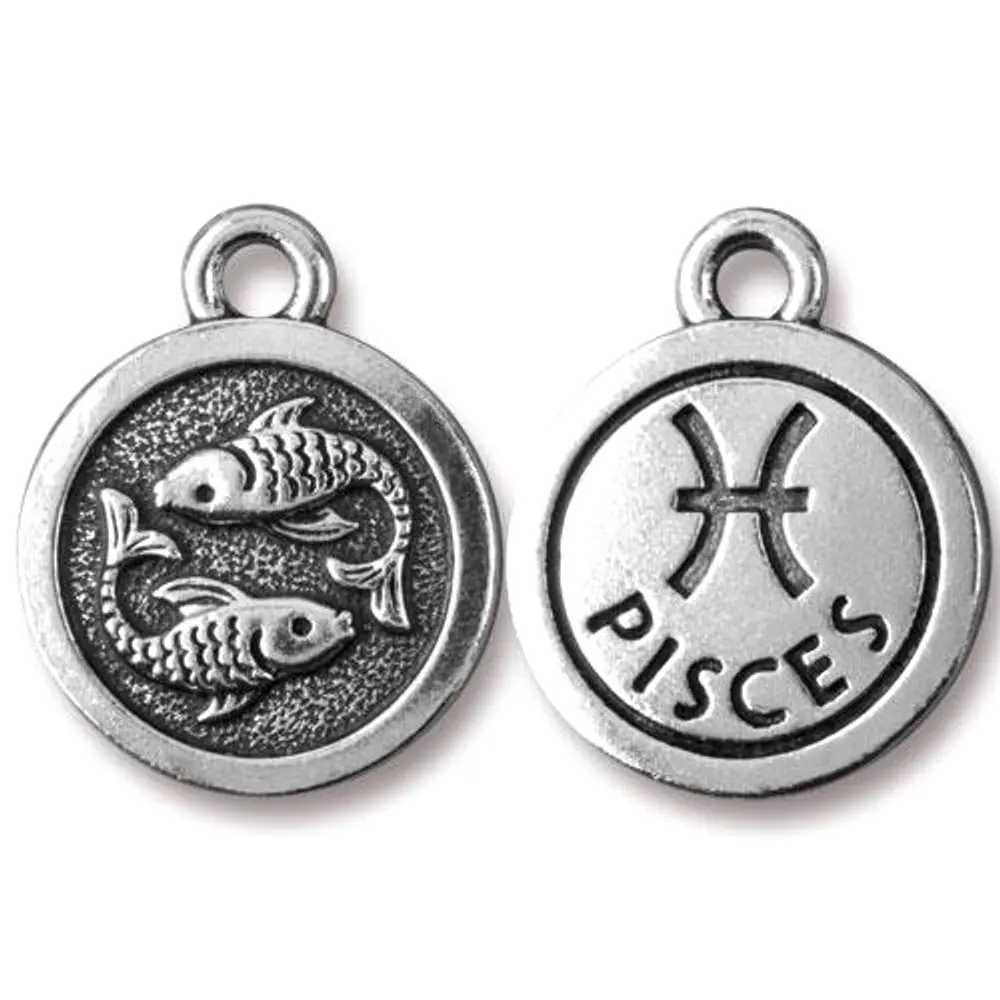 TierraCast přívěsek Pisces Ryby starostříbrný - 1 ks