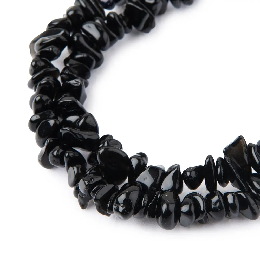 Zlomky z minerálu Černý obsidián 80cm - 1 ks