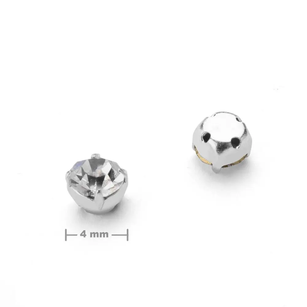 Manumi našívací šaton v kotlíku ss16/4 mm Crystal - 10 ks