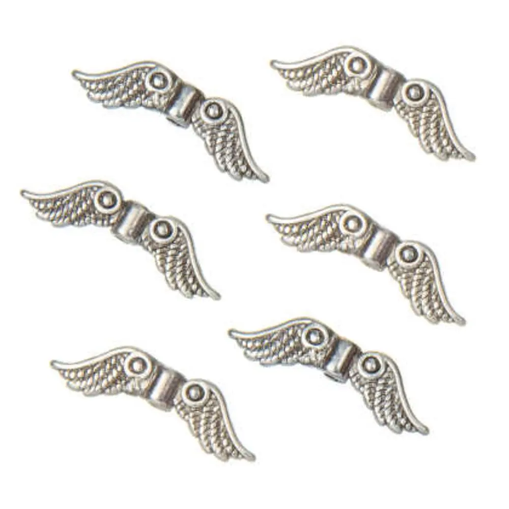 Andělská křídla 23x7x3 mm stříbrná č. 9 -