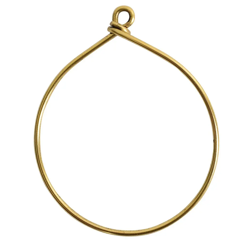 Nunn Design kruhová náušnicová kreole 38,5x31 mm pozlacená - 1 ks