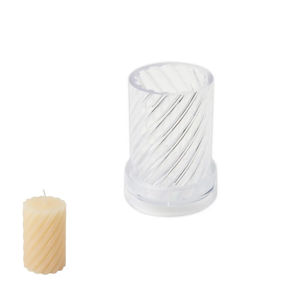 Polykarbonátová forma na svíčku ve tvaru válce se spirálou 50x75mm - 1 ks