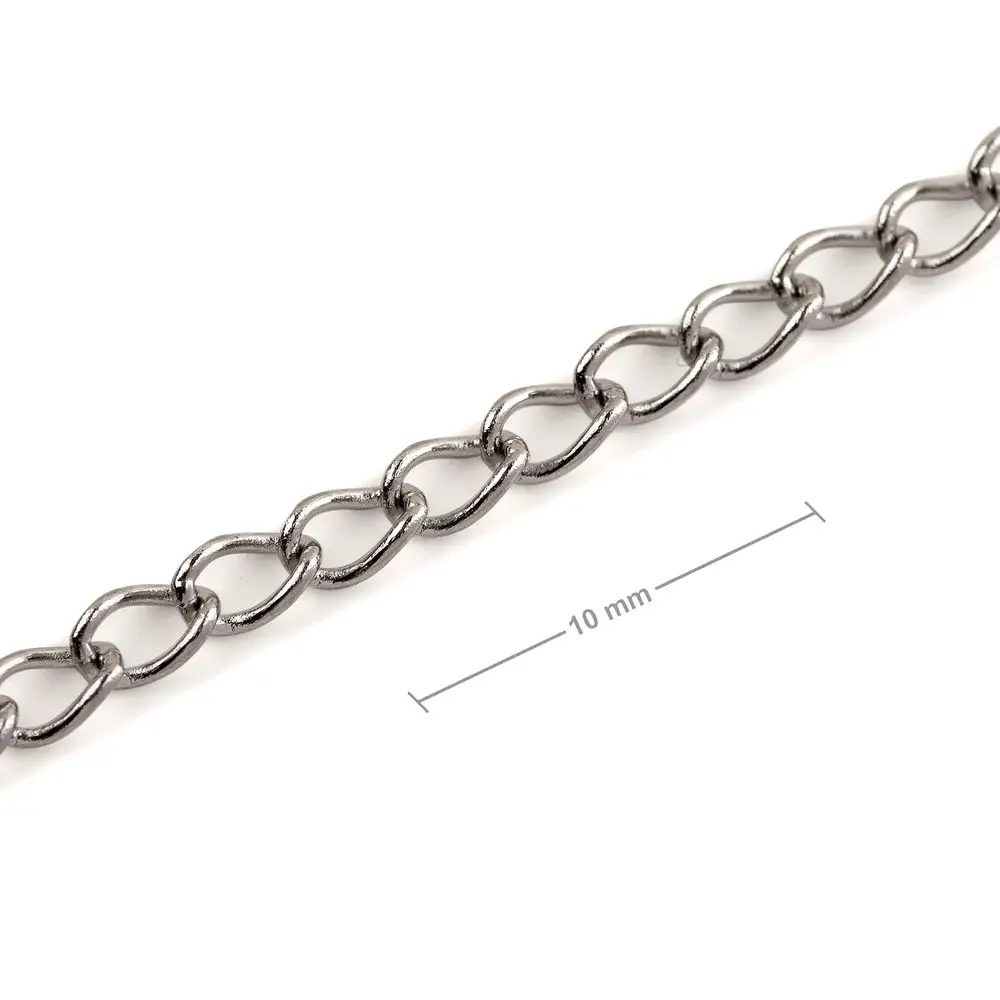 Bižuterní řetízek z chirurgické oceli v metráži s 3 mm okem - 5 m